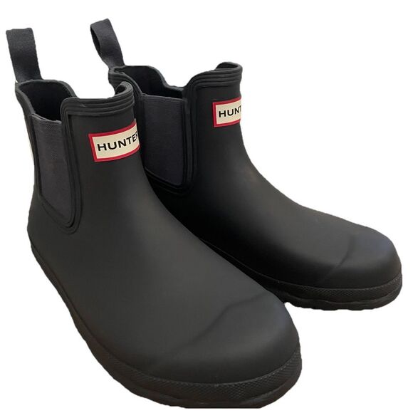 Hunter Women's Original Chelsea Waterproof Rubber Ankle Rain Boot (Navy) - US 8 - Picture 4 of 6